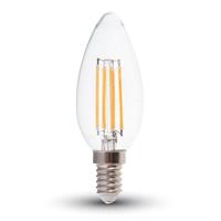 LAMPADINA LED CANDELA 4W E14 6000K TRASPARENTE