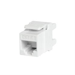 UTP Cat. 6 keystone jack, Dual IDC type, 180 degree, whi