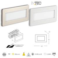 INCASSO LED BOLT BIANCO E NICHEL IN ACCIAIO E POLICARBON