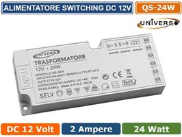 TRASFORMATORE PER SENSORE DC12V 24W IP20 UNIVERSO