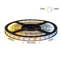 STRIP LED CCT 18W/MT IP20 24V 2700K-6000K ( CC120090 )