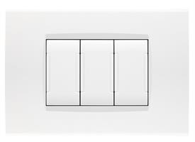 Placca Soft T1-Art 3P 8003ST-1 Bianco