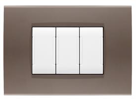 Placca Soft T1-Art 4P 8004ST-8 Grigio