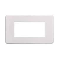 PLACCA SLIM 4P BIANCO COMPATIBILE AXOLUTE