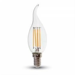 LAMPADINA LED CANDELA A FIAMMA 4W E14 4000K TRASPARENTE