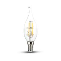 LAMPADINA LED CANDELA A FIAMMA 4W E14 4000K TRASPARENTE