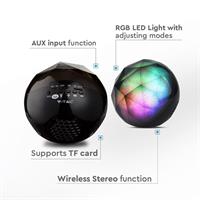 SPEAKER BLUETOOTH PORTATILE 3W CON LUCI LED RGB MICROFON