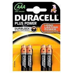 DURACELL PLUS POWER AAA MINISTILO 4 PEZZI DU0201