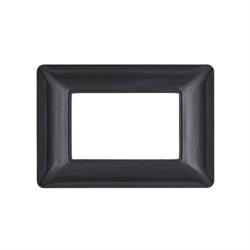 Placca Tecno T3-Joy 3P Nero Bistrò COMPATIBILE MATIX