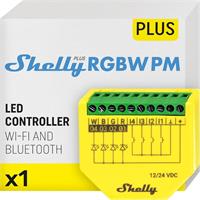 SHELLY PLUS RGBW PM 12-24V DC PER STRISCIE