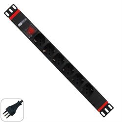 19 PDU – 6 Italian/Schuko sockets, with On/Off switch